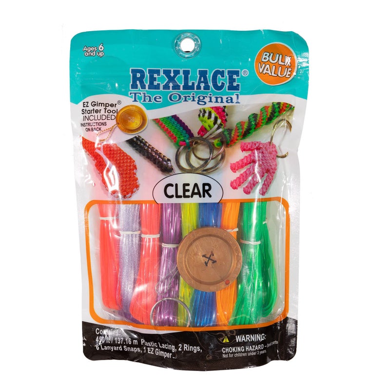 Craft County Pepperell Rexlace Cord 450 FT 2 Rings 6 Lanyard Snaps EZ Gimper Beading Line Kit - Variety (3 Pack) - Image 2